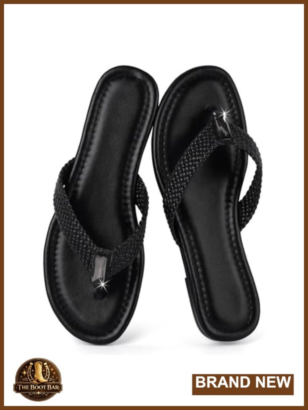 Woven Thong Sandals Jeweled Flip Flops Beach Sandals for Women